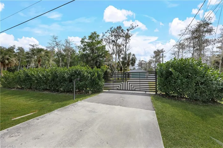 Gate with a lawn