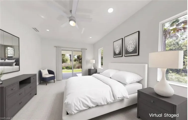 Primary bedroom - Virtual Staged