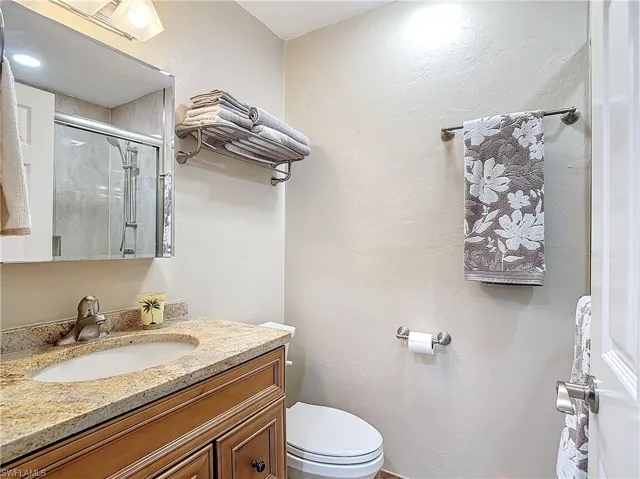 Guest bath with granite counter.