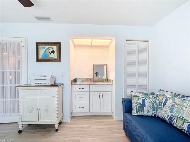 Recently remodeled wet-bar in the third bedroom