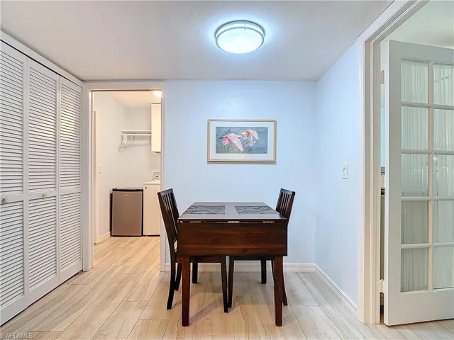 Large pantry and breakfast nook. French doors lead to 3rd bedroom.