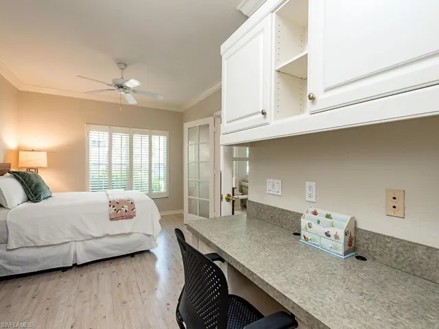 Access the guest quarters from the great room or hallway.