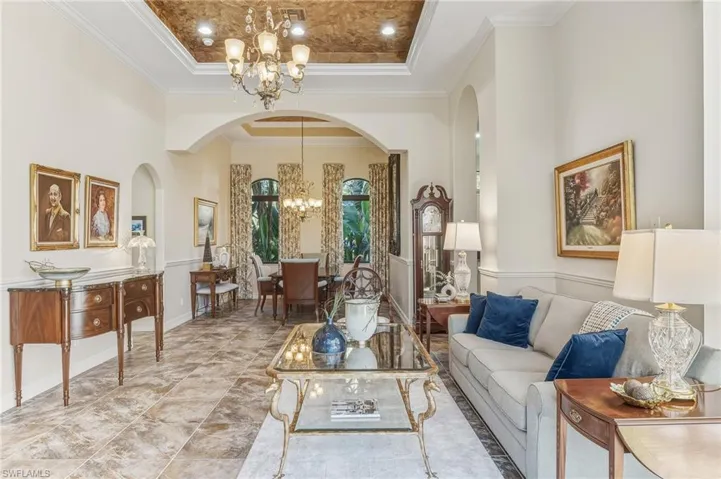 Living room with view to dining area