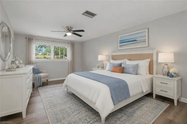 This Re-Imagined Bedroom is light and bright giving you the coastal feel we all crave!
