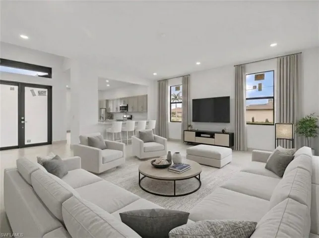 Living area virtual staged