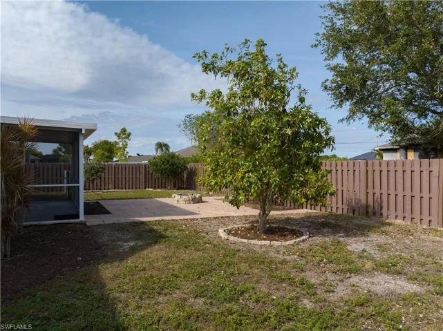 Mature trees and large backyard