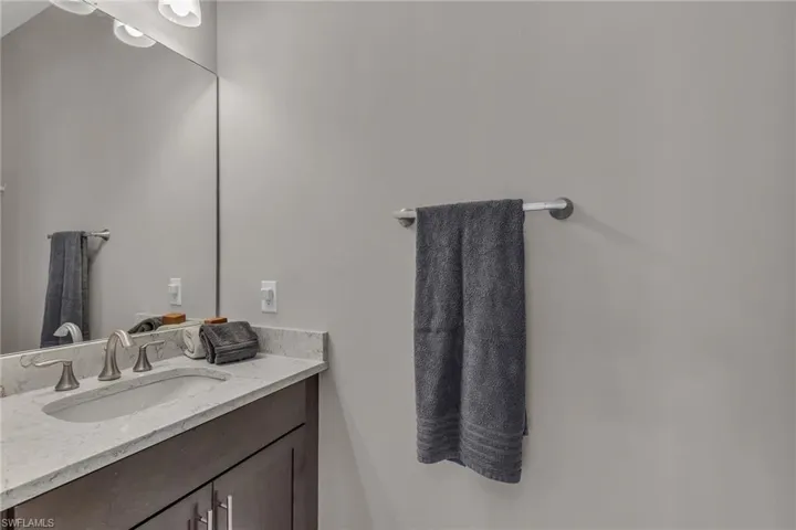 Poolside guest bathroom