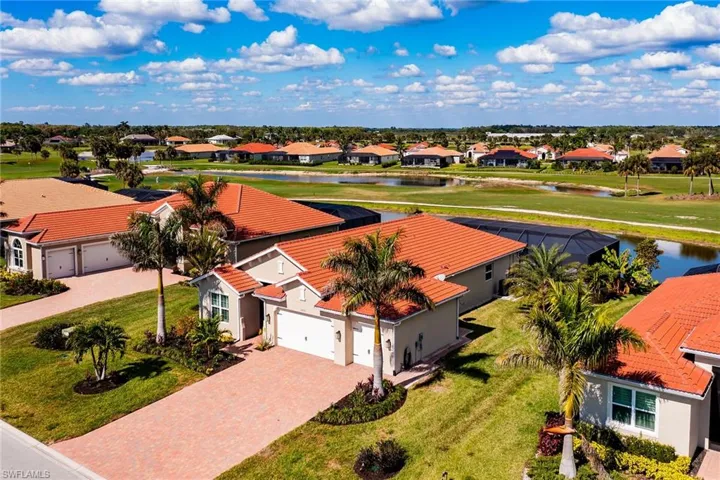 Bird's eye view featuring a water view and a residential view