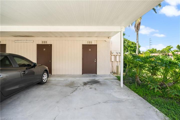 Assigned Covered one car carport. Storage room #18.