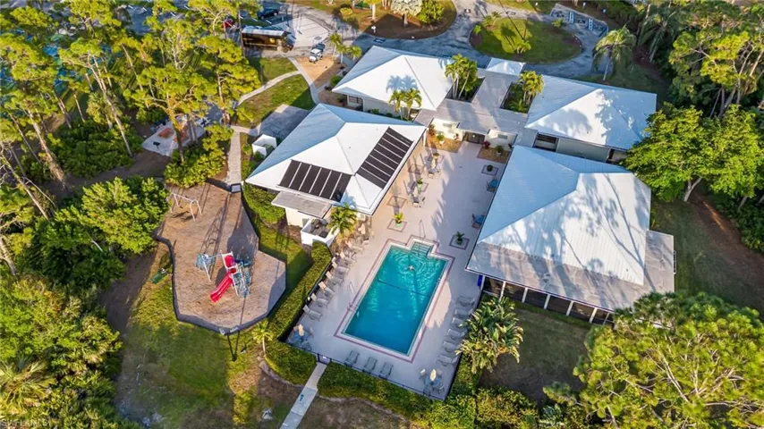 Birds eye view of property