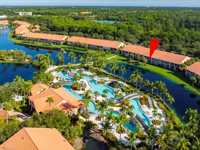Bird's eye view of a nearby body of water
