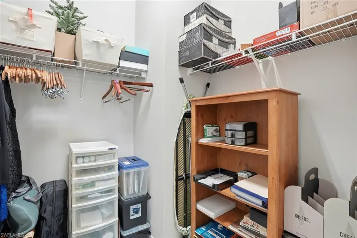 View of walk in closet