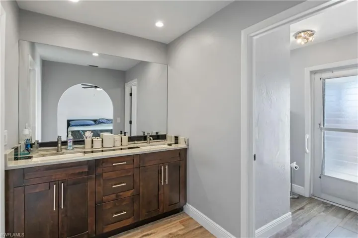 The primary bathroom offers duals sink and a private, peaceful retreat where you can escape and rejuvenate.