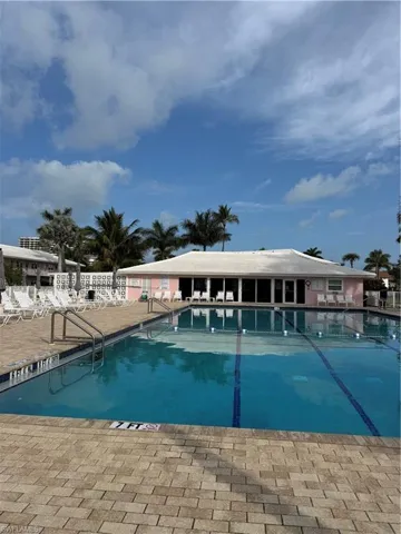 Community pool featuring lap pool