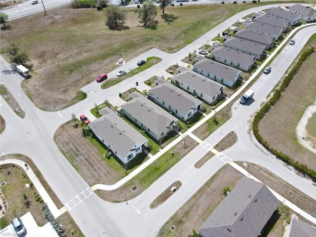Aerial view of residential area