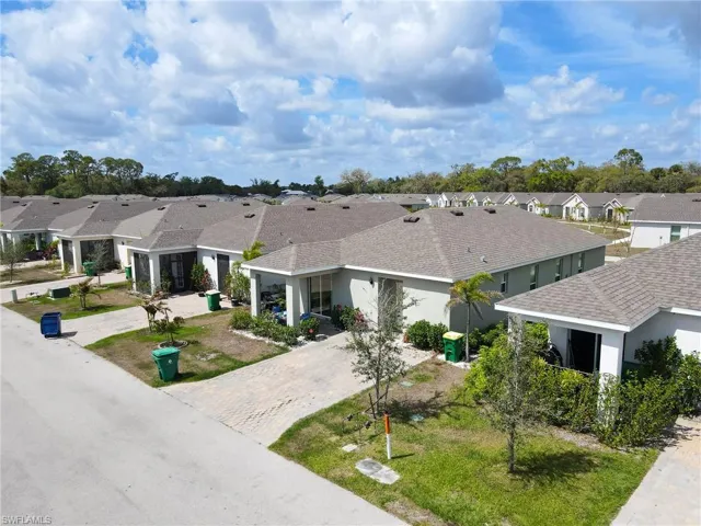 Aerial perspective of suburban area