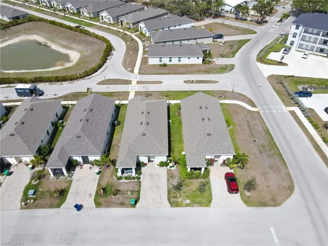 Aerial view of residential area