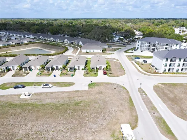 Aerial view of residential area
