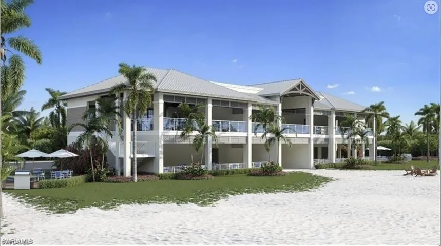 Beach park structure - view from the sand.
