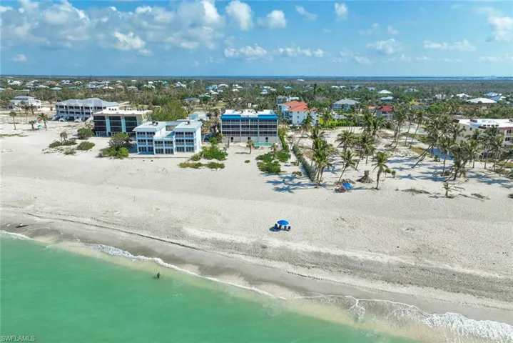 Bird's eye view of expansive beach