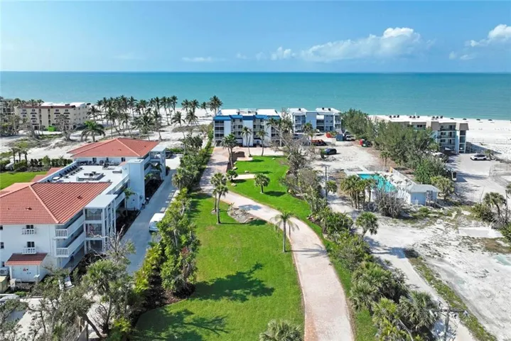 Drone / aerial view of a large body of water