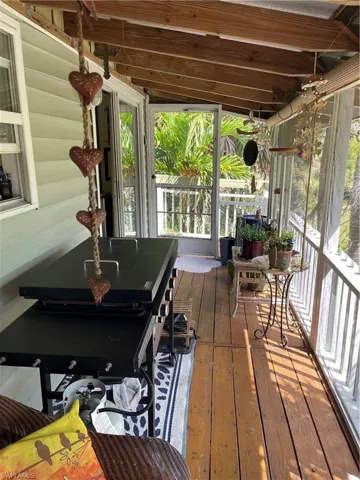 Screened back porch