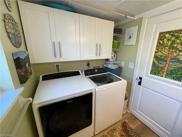 Laundry and guest bathroom