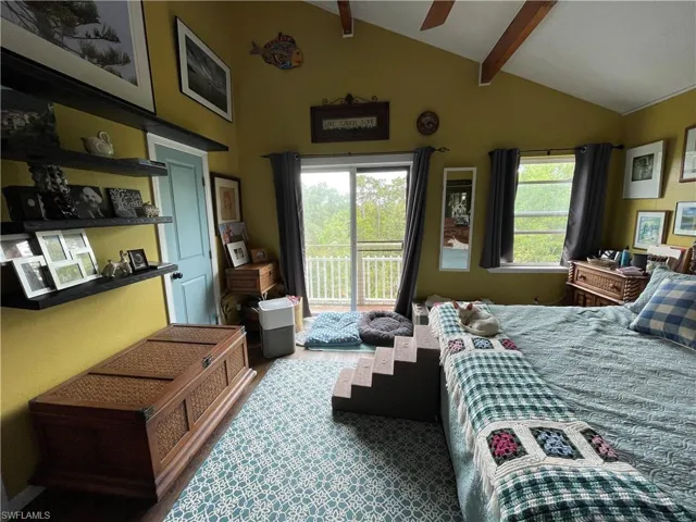 Bedroom with access to  upper deck