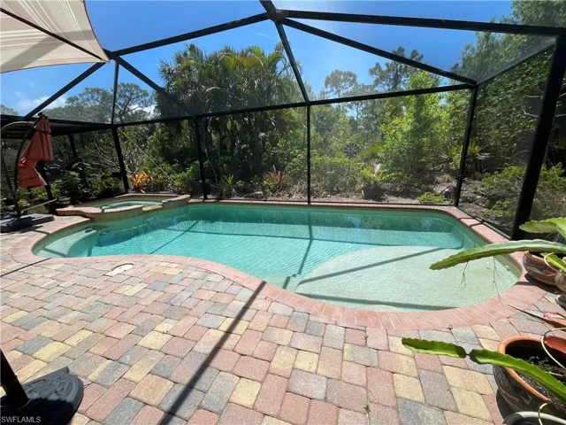 pool with hot tub.