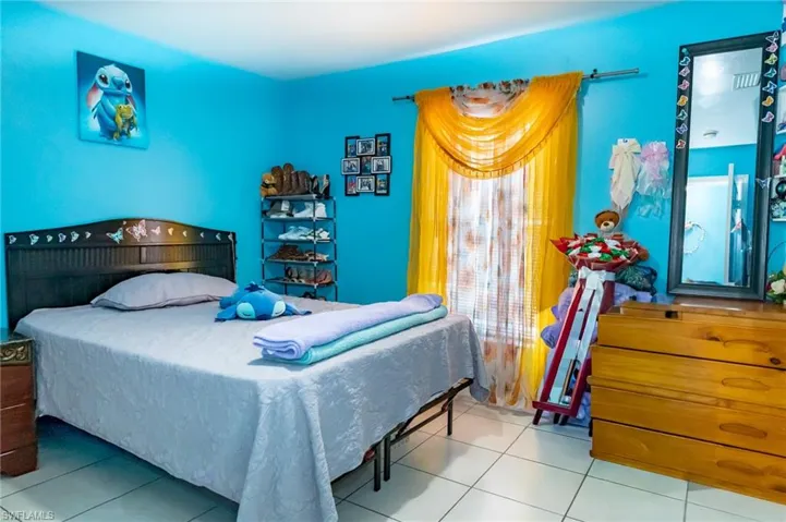 View of tiled bedroom