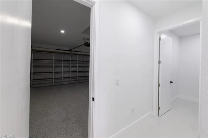 Hallway with baseboards