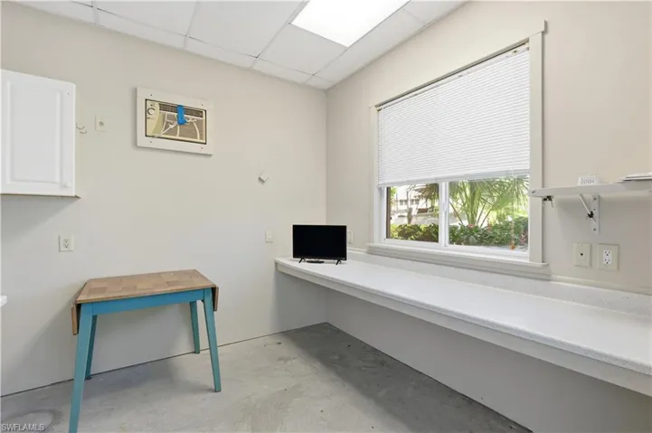Flex space on lower level of the home