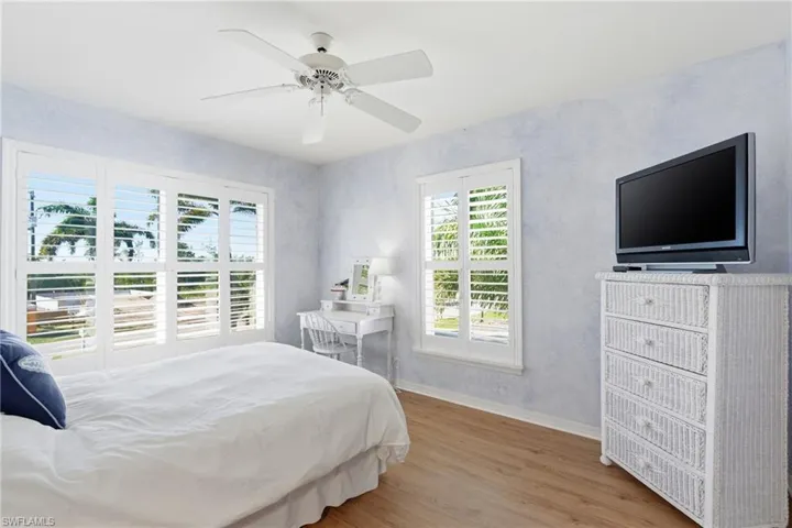 Guest bedroom with abundant natural light