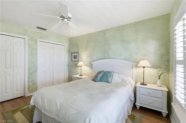 Guest room with two closets