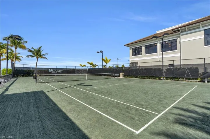View of tennis court