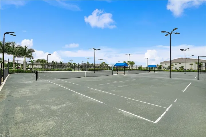 View of tennis court