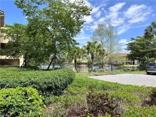 View of yard featuring a water view