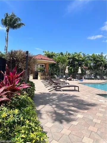 View of property's community featuring a patio, a pool, and a gazebo