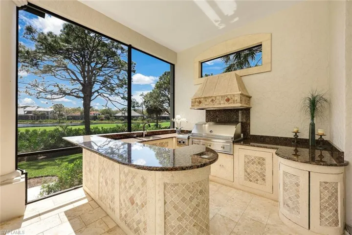Outdoor Kitchen w/ BBQ, 2-Burner Grill & Smoker