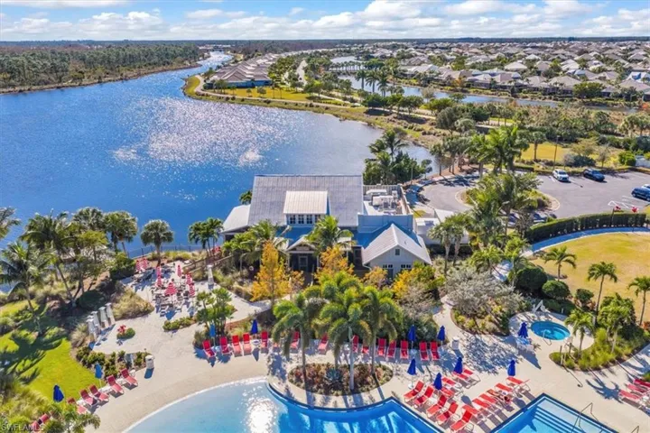 Bird's eye view of a pool
