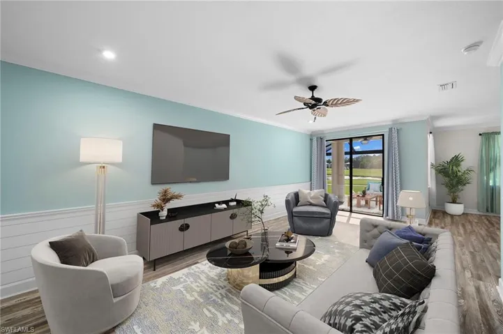 Virtually Staged Living Room