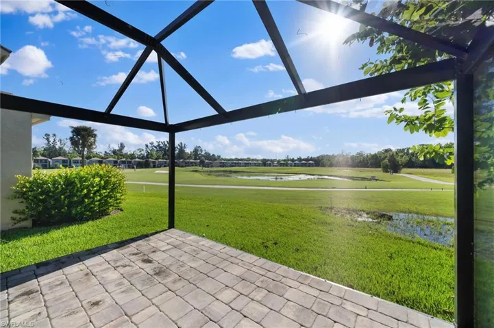 View of patio / terrace featuring a water view