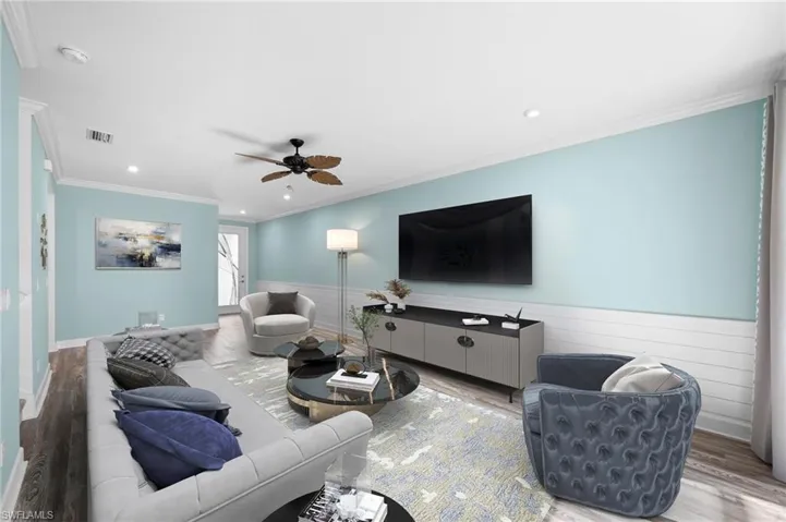 Virtually Staged Living Room