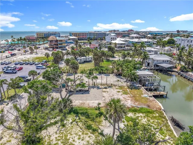 Drone / aerial view of a large body of water