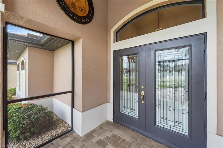 Entrance to property with french doors
