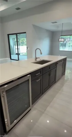 Kitchen with Wine Cooler