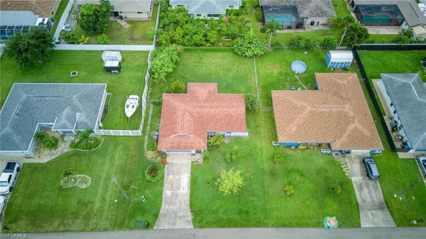 Birds eye view of property