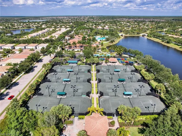 Aerial view of a large body of water