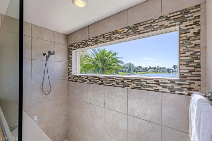 Bathroom with tiled shower
