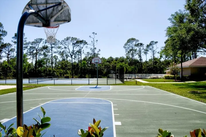 View of sport court with tennis court